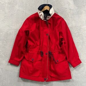 VTG Pacific Trail‎ Outerwear Jacket Red Women Large Winter Hood Cargo Utility